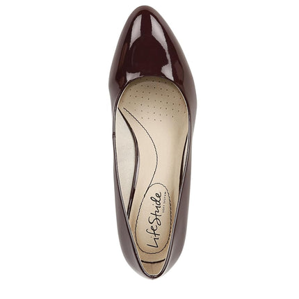 LifeStride Womens Gio Wedge Pumps, Pinot Noir, 8