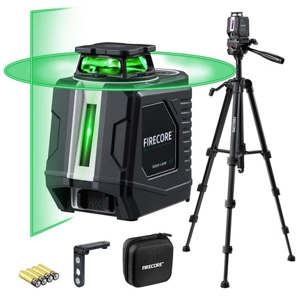 Firecore 360° Laser Level with Tripod, 30m Self Le