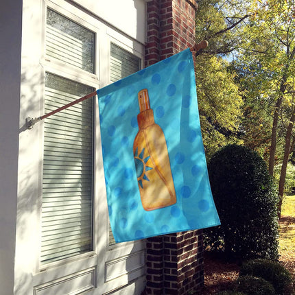 Caroline's Treasures BB8261CHF Message in a Bottle Blue Polkadot Flag Canvas House Size, Large, multicolor