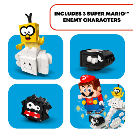 LEGO Super Mario Pack d'extension La rencontre aérienne de Lakitu 71389, un Kit de Construction, un Jouet de Collection pour Enfants, Nouveauté 2021 (484 Pièces)