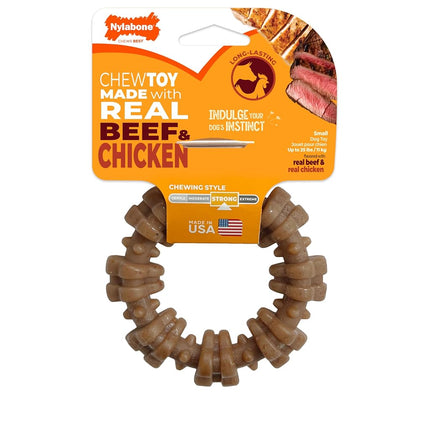 Nylabone Strong Chew Ring Dog Chew Toy Made with R