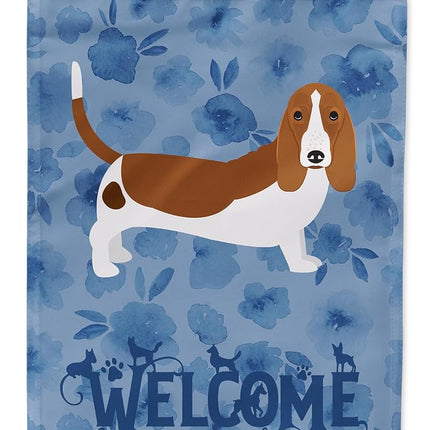 Caroline's Treasures CK6060GF Basset Hound Welcome Flag Garden Size, Small, Multicolor