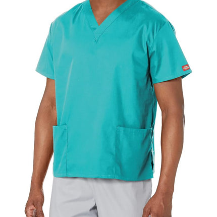 Dickies Men's signature medical scrubs shirts, Tea