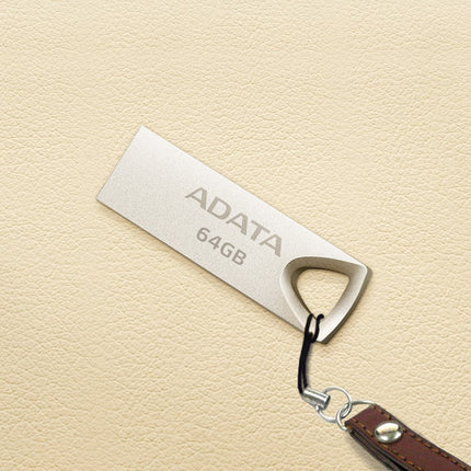 ADATA UV210 64GB Metallic Style Capless Water Resistant Dust Resistant Impact Resistant USB Flash Drive, Gold (AUV210-64G-RGD)