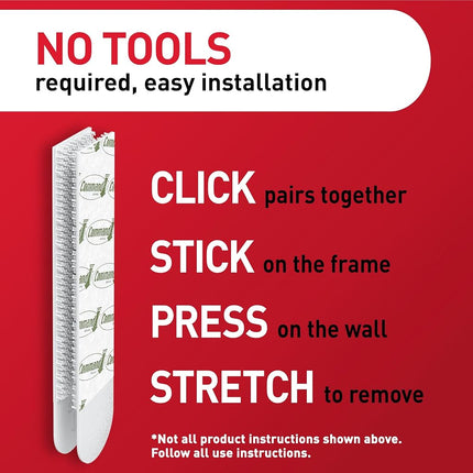 Command Medium and Large Picture Hanging Strips, Damage Free Hanging Picture Hangers, No Tools Wall Hanging Strips for Living Spaces, 12 Medium Pairs and 16 Large Pairs (56 Strips)