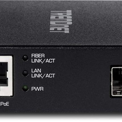 TRENDnet Gigabit Poe Pd SFP Fiber Media Converter, Poe Powered 100/1000Base-T to SFP Fiber Media Converter, Compact Design, TFC-PGSFP