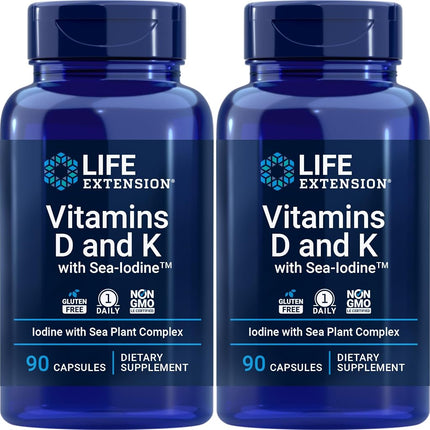 Life Extension Vitamins D and K with Sea-Iodine, 9