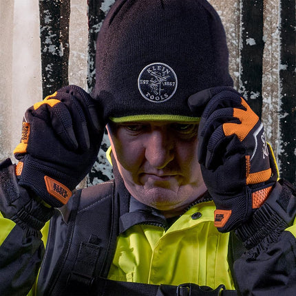 Klein Tools 60620 Guantes de trabajo, guantes térmicos de invierno con forro Thinsulate, resistentes al agua, palmas acolchadas, grandes