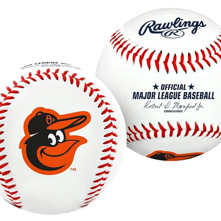 Jarden Sports Licensing Rawlings MLB Pelota de Béisbol con Logotipo del Equipo Baltimore Orioles, Blanca, 1