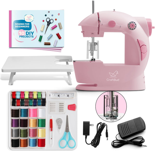 CraftBud CB-MINISWNGSET Sewing Machines, Blue, Bas