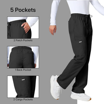 Cherokee Workwear Professionals WW190 Men's Tapered Leg Drawstring Cargo Scrub Pant