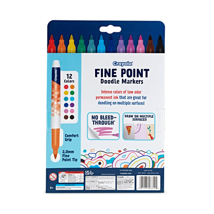 Marqueurs Pointe Fine Crayola, Marqueurs d'Art, Cadeaux pour Ados, 12 unités