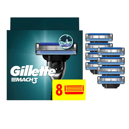 Gillette Mach3 Men's Razor Blade Refills, 8 Count