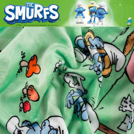 Franco Collectibles The Smurfs Bedding Super Soft Cozy Plush Throw, 46 in x 60 in, (Officially Licensed Product)