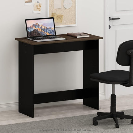 Furinno Simplistic Computer Desk, Study Desk, Writing Desk, Columbia Walnut/Black