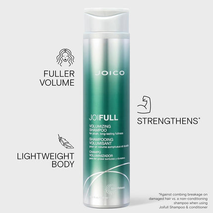 Joico JoiFULL Volumizing Shampoo | For Fine, Thin Hair | Add Instant Body | Long-Lasting Fullness | For Thicker Bouncier Hair | Boost Shine | With Lotus Flower & Bamboo Extract | 10.1 Fl Oz