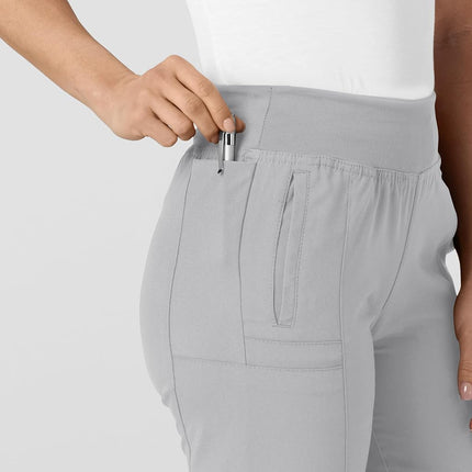 WonderWink W123 Women's 5555 Comfort Waist Jogger Pant, Grey, X-Small Petite