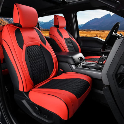 Fundas de Asiento Coverado Juego Completo de 4 Puertas para Jeep Wrangler, Fundas de Asiento de Coche Impermeables para Camionetas y Automóviles, Fundas de Asiento Personalizadas para Jeep Wrangler JK 2008-2012 (Rojo)