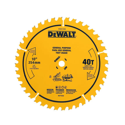 DEWALT Table Saw Blade, 10", 40 Tooth, with Fine Finish, Ultra Sharp Carbide (DWA11040)