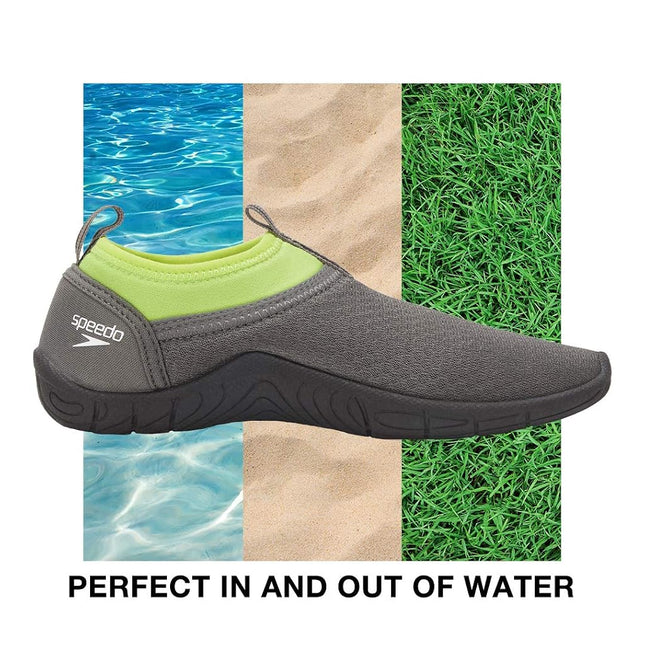 Speedo Unisex-Child Water Shoe Tidal Cruiser Kids Grey Size: 1 Big Kid