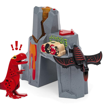 BRIO World Dinosaur Erupting Volcano Battery Powered for Kids Age 3 Years Up - Wooden Railway Accessories and Add Ons