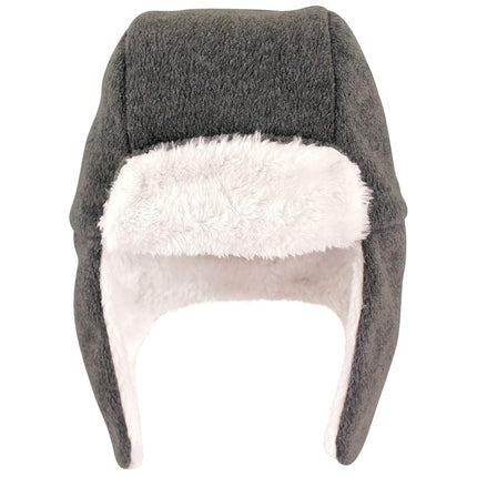 Hudson Baby Baby Trapper Hat, Mitten and Bootie Set, Heather Charcoal, 18-24 Months