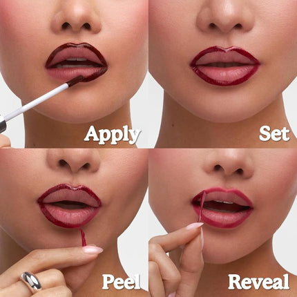 Sacheu Lip Liner - Stay - N - Peel Off Lip Liner Tattoo - Long Lasting Lip Stain Peel Off - Lip Pencil Infused with Hyaluronic Acid and Vitamin E - Suitable for All Skin Types - 02 MUAH-ve - 0.12 oz