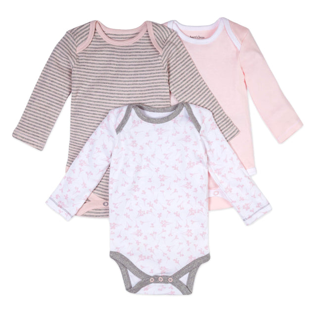 Burt's Bees Baby Unisex-babyBodysuits, 3-Pack Long