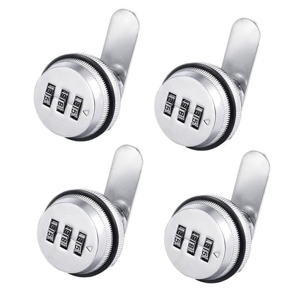Tidorlou 4 Pack Combination Cabinet Lock 1 1/8" Cy
