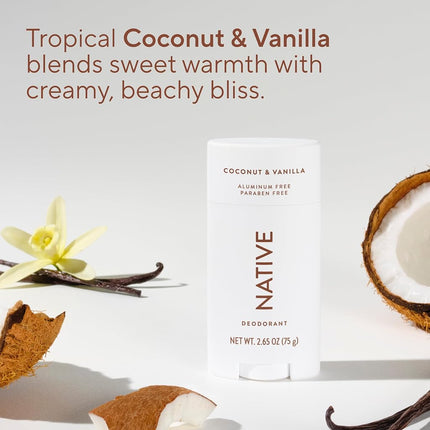 Native Deodorant Contains Naturally Derived Ingredients, 72 Hour Odor Control | Deodorant for Women and Men, Aluminum Free with Baking Soda, Coconut Oil and Shea Butter | Lavender & Rose, 2-Pack