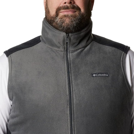 Columbia Men's Steens Mountain Vest Fleece, Grill/Black, 2X Tall