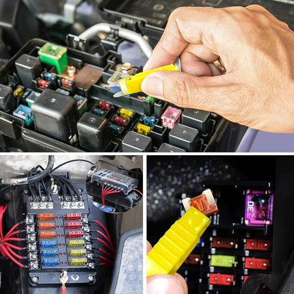 Nilight 372 PCS Car Fuses Assortment Kit Standard Mini LP Mini Micro2 Blade Fuse ATO ATC APS ATS APR 2A 5A 7.5A 10A 15A 20A 25A 30A 35A Replacement Fuses for Cars Trucks RVs