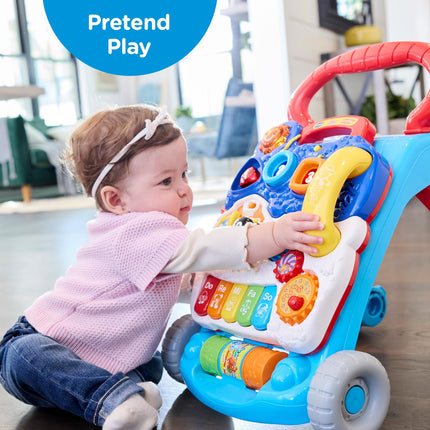 Andador de aprendizaje VTech Sit-To-Stand (embalaje sin frustraciones), azul