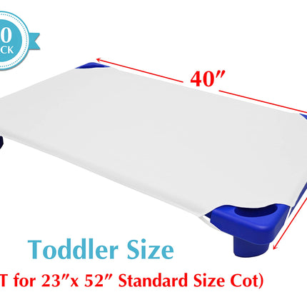 American Baby Company 10-Piece 100% Cotton Percale Toddler Day Care Cot Sheet, White, 23" x 40"