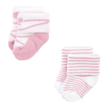 Hudson Baby Calcetines de Felpa y Algodón Rico para Recién Nacidos, Reales, 0-6 Meses