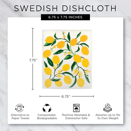 DII Reusable, Machine Washable & Dishwasher Safe, Biodegradable, Cotton, Cats, 7.75 x 6.75