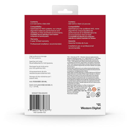 WD Red SA500 4TB NAS SATA SSD 2.5 Inch