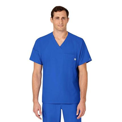 WonderWink Men's V-Neck Top, Royal, Small
