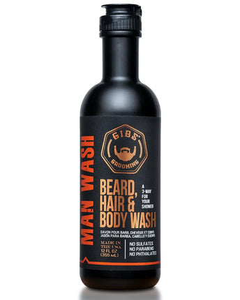 Man Wash BHB, sapone viso, barba e capelli 355 ML