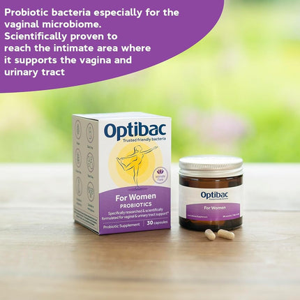 Optibac for Women - Vaginal Live Cultures Supplement - 14 Vegan Capsules
