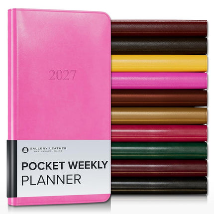 Gallery Leather Pocket Weekly Planner 2026-2027 Ac