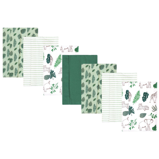 Hudson Baby Unisex Baby Flannel Burp Cloth 7pk, Ju