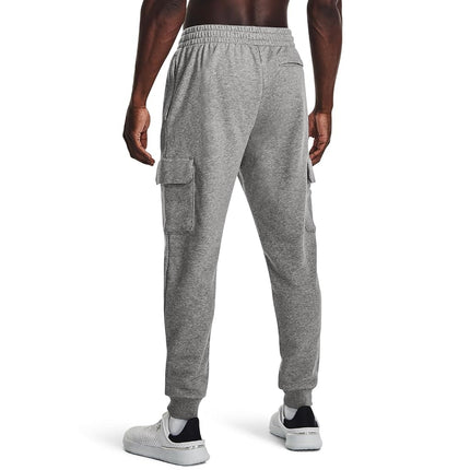 Under Armour UA Rival Fleece Cargo Jogger - Castlerock Light Heather / / White - XS