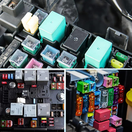 Nilight 250PCS Blade Jcase Car Fuse Assortment Kit 5A 7.5A 10A 15A 20A 25A 30A Standard Mini Fuses 20A 30A 40A 50A 60A Low Tall STD Profile Box Replacement Fuses for Car Truck Camper