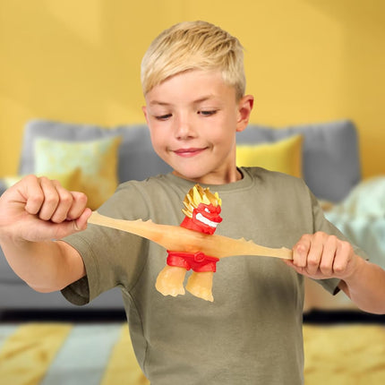 Heroes of Goo Jit Zu Hero Creator with 3 Unique Goo Fillings, Mix, Fill & Create Your Own Stretchy Glow-in-The-Dark Blazagon Action Figure, Play Again and Again
