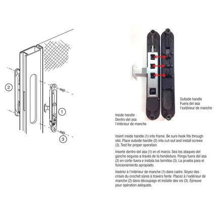 Prime-Line Products A 202 Sliding Screen Door Latch, Black