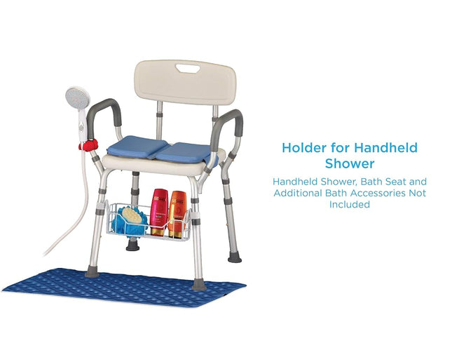 NOVA Hand Held Shower Holder Attachment for Bath Seat, Transfer Bench, Bath Stool, Shower Commode, Universal Fit