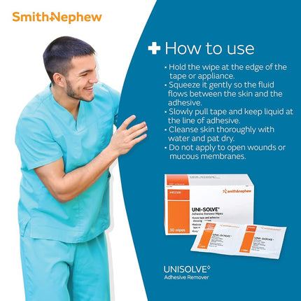 Uni-Solve Adhesive Remover Wipes 50 Pieces