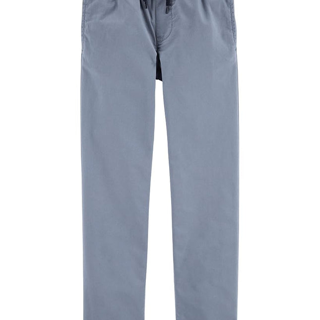 OshKosh Boys' Toddler Pull-on Twill Joggers, Pigeon Blue, 5T