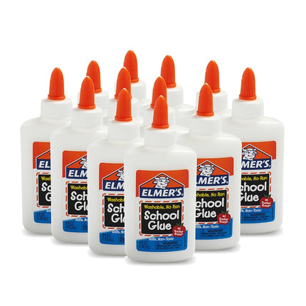 Elmer's Liquid School Glue, White, Washable, 4 Oun